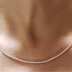 3.38 Ct Diamond 14Kt Gold 16 inch Genuine Tennis Necklace